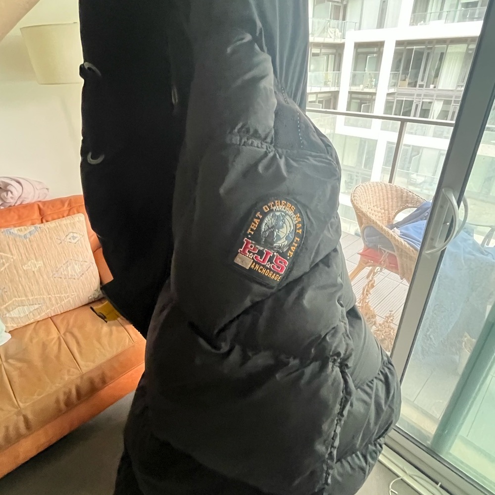 Parajumpers Black Hooded Black Down Jacket
